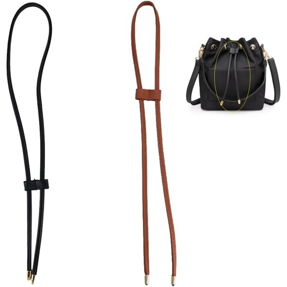 Durable PU Leather 2 Pack Bucket Bag Straps - 104cm Length for Crafting Elegance - Picture 1 of 7